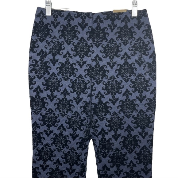 Chico’s Marseille Flocked Damask Ponte Pull On Ankle Pant NWT - Picture 4 of 13